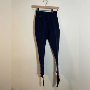 Vintage Edelweiss Blue Ski Pants, Union Tag, Built in Sock, Retro 60’s/70’s